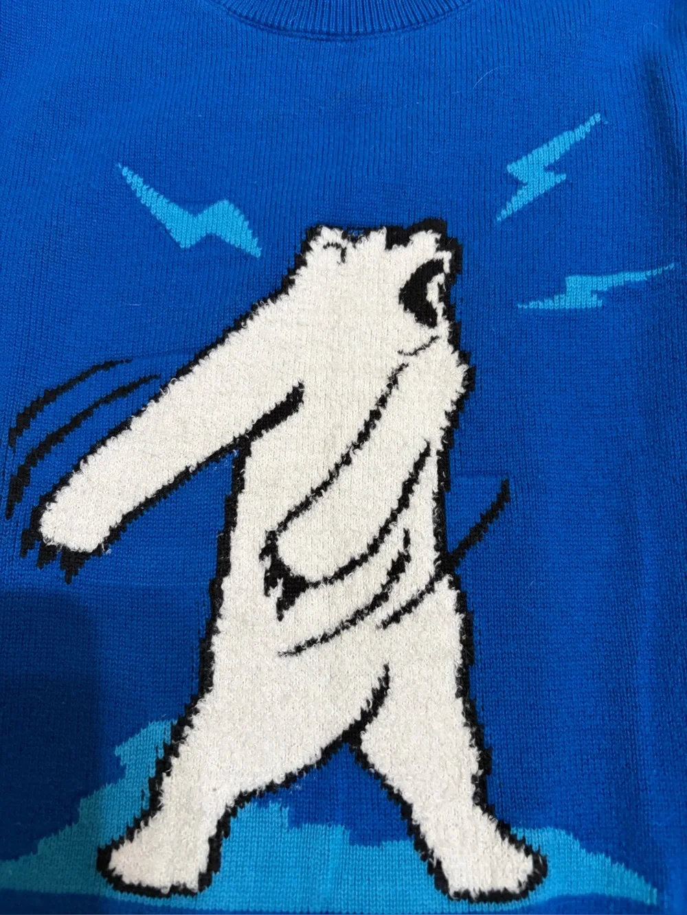 OshKosh B'gosh Boys Blue Polar Bear Crewneck Sweater(32)